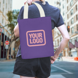 Custom Light Purple Pink Canvas Tote Bag