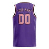 Custom Light Purple & Light Pink Colors Design Sports Basketball Jersey