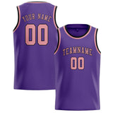 Custom Light Purple & Light Pink Colors Design Sports Basketball Jersey