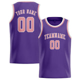 Custom Light Purple & Light Pink Colors Design Sports Basketball Jersey