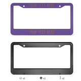Custom Light Purple Khaki License Plate Frame