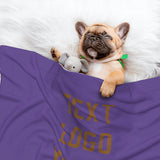 Custom Light Purple Khaki Pet Blanket