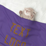 Custom Light Purple Khaki Pet Blanket