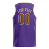Custom Light Purple & Khaki Colors Design Sports Basketball Jersey