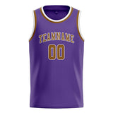 Custom Light Purple & Khaki Colors Design Sports Basketball Jersey