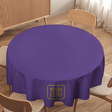 Custom Light Purple Light Khaki Round Table Cloth