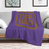 Custom Light Purple Khaki Blanket