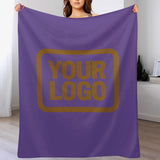 Custom Light Purple Khaki Blanket