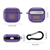 Custom Light Purple Light Khaki AirPods Case (3rd Generation)
