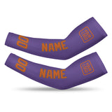 Custom Light Purple Orange Arm Sleeve