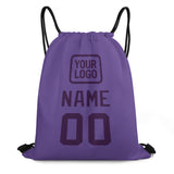 Custom Light Purple Purple Drawstring Bag