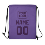 Custom Light Purple Purple Drawstring Bag