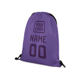 Custom Light Purple Purple Drawstring Bag