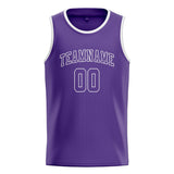 Custom Light Purple & Light Purple Colors Design Sports Basketball Jersey