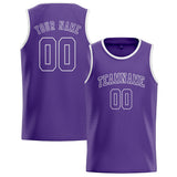 Custom Light Purple & Light Purple Colors Design Sports Basketball Jersey