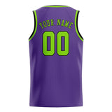 Custom Light Purple & Emerald Green Colors Design Sports Basketball Jersey