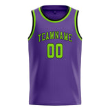 Custom Light Purple & Emerald Green Colors Design Sports Basketball Jersey