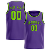 Custom Light Purple & Emerald Green Colors Design Sports Basketball Jersey