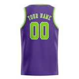 Custom Light Purple & Emerald Green Colors Design Sports Basketball Jersey