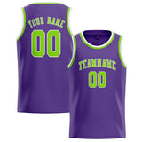Custom Light Purple & Emerald Green Colors Design Sports Basketball Jersey