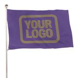 Custom Light Purple Light Khaki Flag