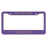 Custom Light Purple Light Khaki License Plate Frame
