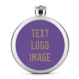 Custom Light Purple Light Khaki Hip Flask
