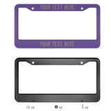 Custom Light Purple Light Khaki License Plate Frame