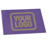 Custom Light Purple Light Khaki Flag