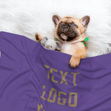 Custom Light Purple Light Khaki Pet Blanket