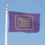 Custom Light Purple Light Khaki Flag