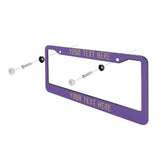 Custom Light Purple Light Khaki License Plate Frame