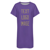 Custom Light Purple Light Khaki Nachthemd