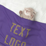 Custom Light Purple Light Khaki Pet Blanket