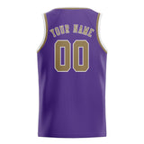 Custom Light Purple & Light Khaki Colors Design Sports Basketball Jersey