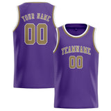 Custom Light Purple & Light Khaki Colors Design Sports Basketball Jersey