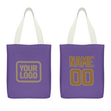 Custom Light Purple Khaki Canvas Tote Bag