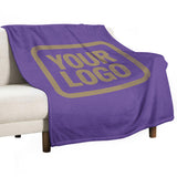 Custom Light Purple Light Khaki Blanket