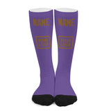 Custom Light Purple Khaki Knee-High Sock