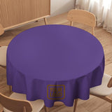 Custom Light Purple Khaki Round Table Cloth