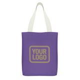 Custom Light Purple Khaki Canvas Tote Bag