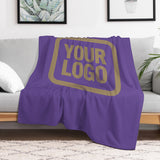 Custom Light Purple Light Khaki Blanket