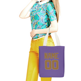 Custom Light Purple Khaki Canvas Tote Bag