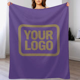 Custom Light Purple Light Khaki Blanket