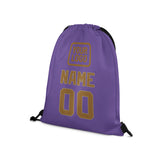 Custom Light Purple Khaki Drawstring Bag