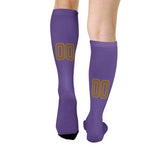 Custom Light Purple Khaki Knee-High Sock