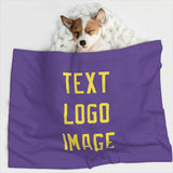 Custom Light Purple Light Yellow Pet Blanket