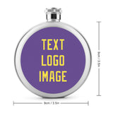 Custom Light Purple Light Yellow Hip Flask