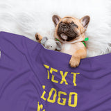 Custom Light Purple Light Yellow Pet Blanket