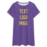 Custom Light Purple Light Yellow Nachthemd